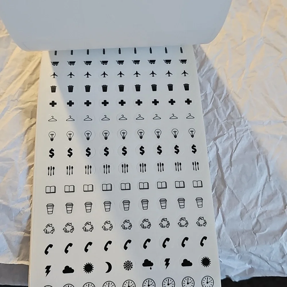 NWT Park Lane Black, White & Gold Planner Sticker Set 30 sheets